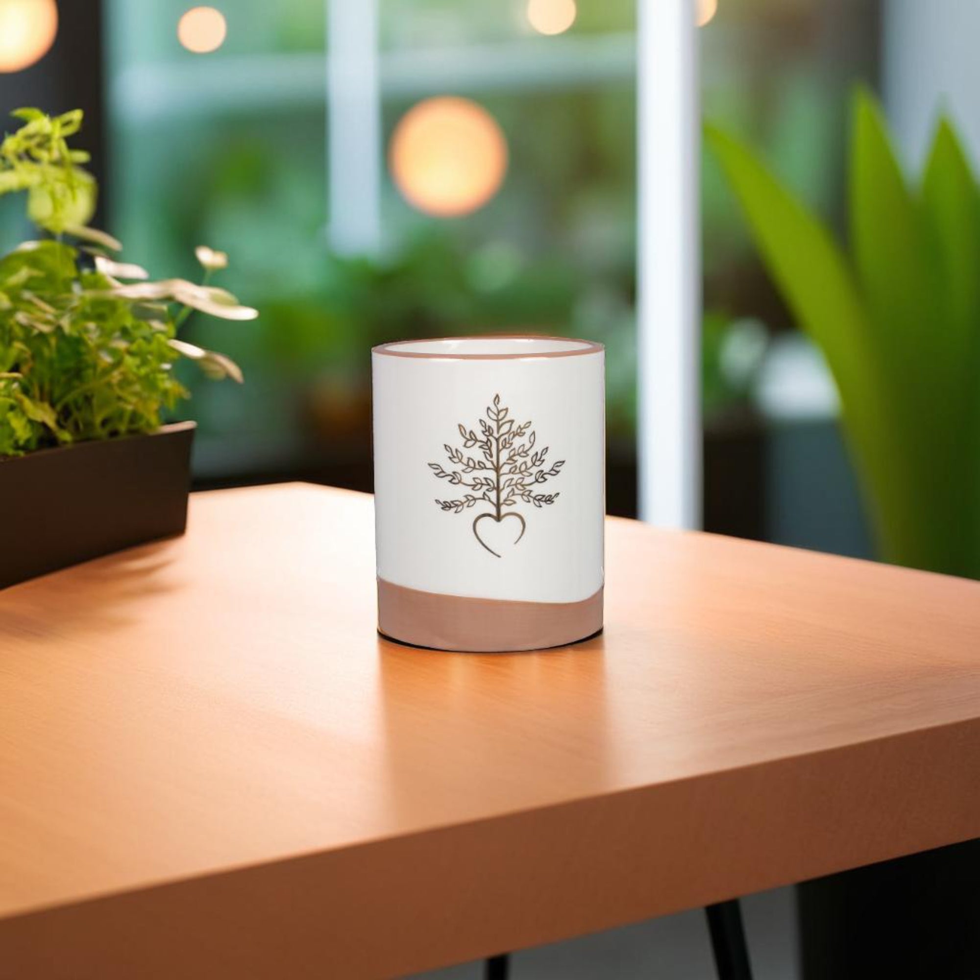 Ceramic Electro Plated Love Family Tree planter