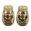 Stoneware Folk Art Salt and Pepper Shakers