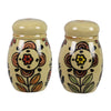 Stoneware Folk Art Salt and Pepper Shakers