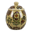 Stoneware Folk Art bowl with lid