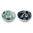 Stoneware Bowls 8oz with Wax Resist floral design