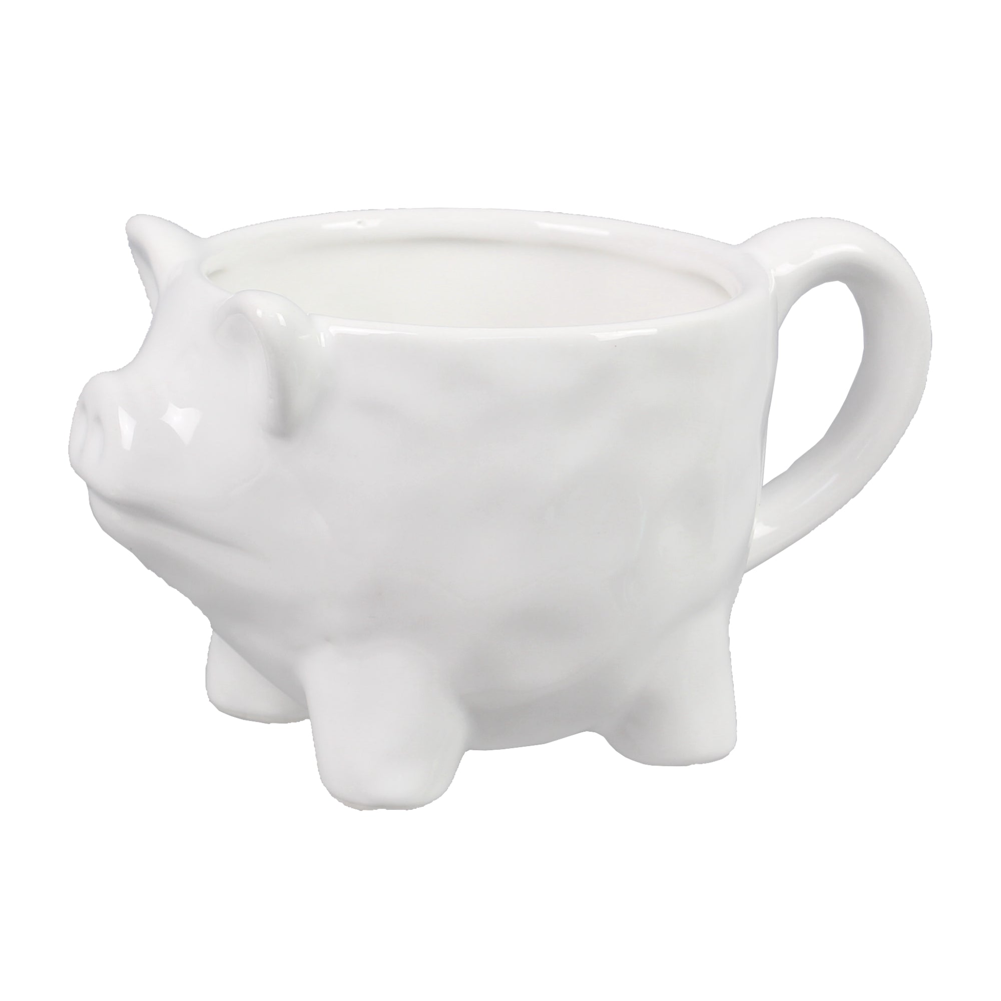 Ceramic White Pig 10 oz Mug