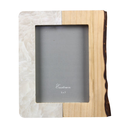 5x7 wooden and acrylic marble picture frame