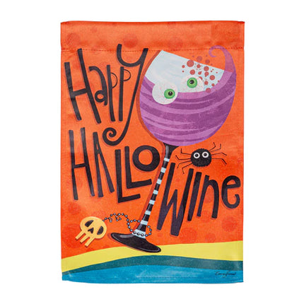 Hallowine suede garden flag