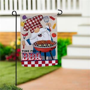 Gnome BBQ Garden Flag