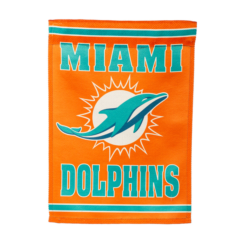 Miami Dolphins Embossed Suede Garden Flag