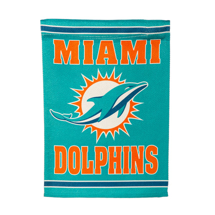 Miami Dolphins Embossed Suede Garden Flag