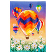Hot Air Balloons Linen Garden Flag
