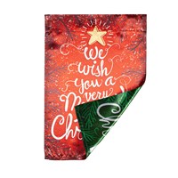 We Wish You a Merry Christmas Lustre Reversible Garden Flag