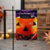Kitten in Jack O'Lantern Pumpkin Bucket Lustre Garden Flag