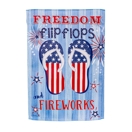 Freedom Flip Flops Suede Garden Flag