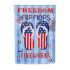 Freedom Flip Flops Suede Garden Flag