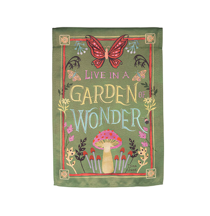 Garden of Wonder Suede Garden Flag