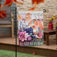 Happy Thanksgiving suede garden flag