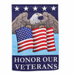 Honor Our Veterans Suede Garden Flag