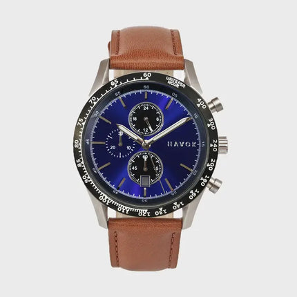 Sapphire Blue Racer Chronograph Men's Wristwatch - 42mm