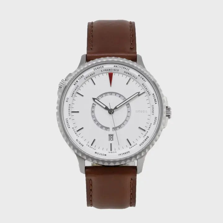 World Traveler | 24 Time Zones on a Hybrid World Timer watch by Havok
