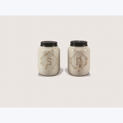 Ceramic Mason Jar Salt and Pepper shakers