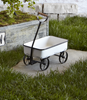 Distressed White with Black trip wagon planter