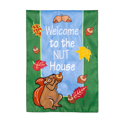 Welcome to the Nut House garden flag