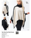 Two Tone Cowl Neck Pocho