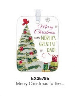 Christmas Blessings Glass Ornaments