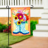 Floral Rain Boots Applique Garden Flag