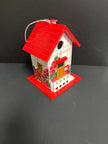 Distressed Floral Painted Bird House