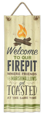 Metal Fire Pit Sign