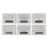 Wooded tabletop with inspirational sayings