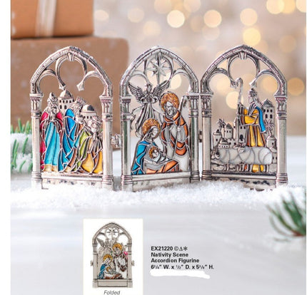 Metal Accordion Nativity Scene