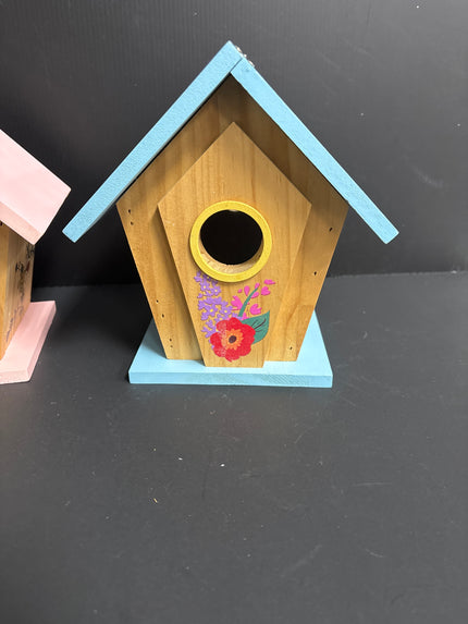 Wood Screen Print Window Bird House