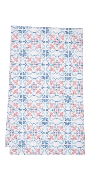Vintage Tile Pattern Tea Towel