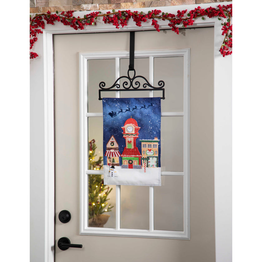 Scroll Garden Flag Over the Door Hanger