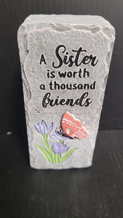Bas Relief Block Talk (Rectangle) - A Sister Is Worth A Thousand Friends
