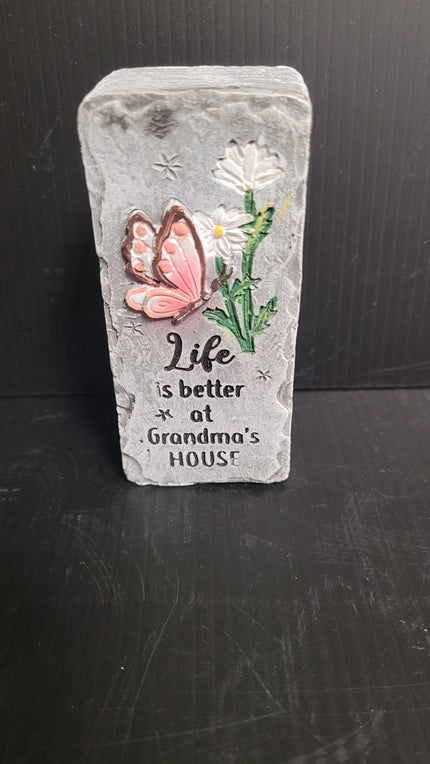 Bas Relief Block Talk (Rectangle) - Life Is Better At Grandma's House