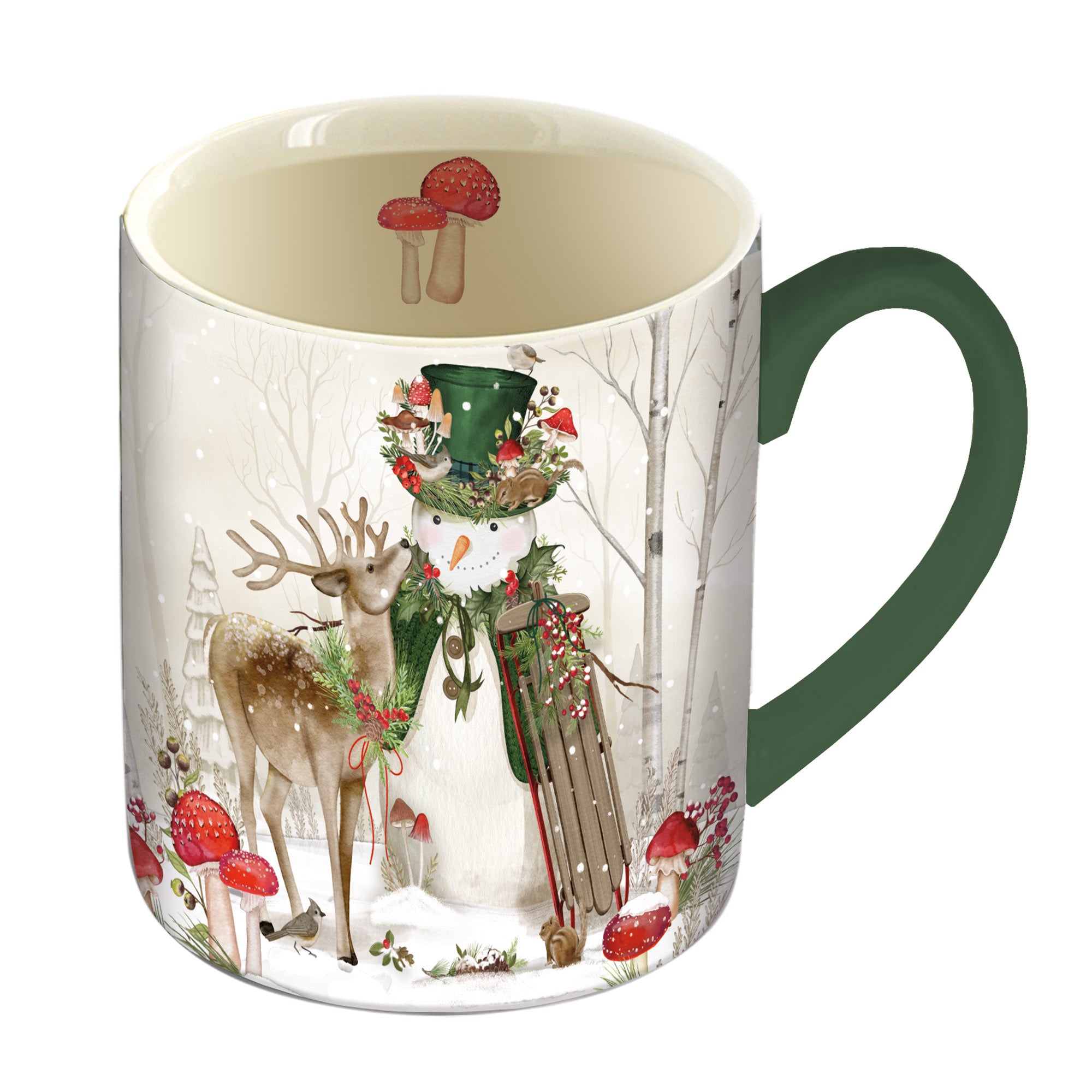 WOODLAND SNOWMAN COFFEE MUG