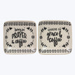 Ceramic trinket dish coffee/faith