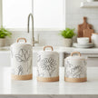 Simple floral canasters