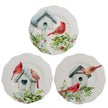 Birdhouse and Cardinal Appetizer Plate Set