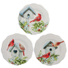 Birdhouse and Cardinal Appetizer Plate Set