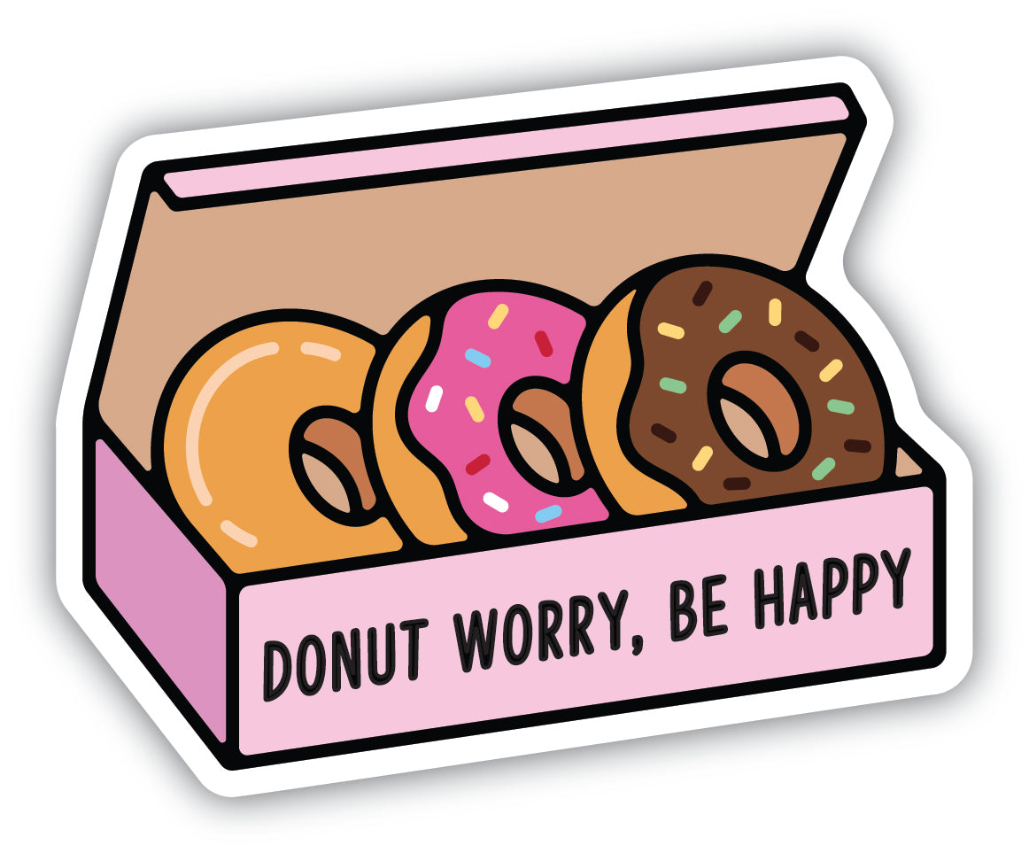 Donut Worry, Be Happy Sticker