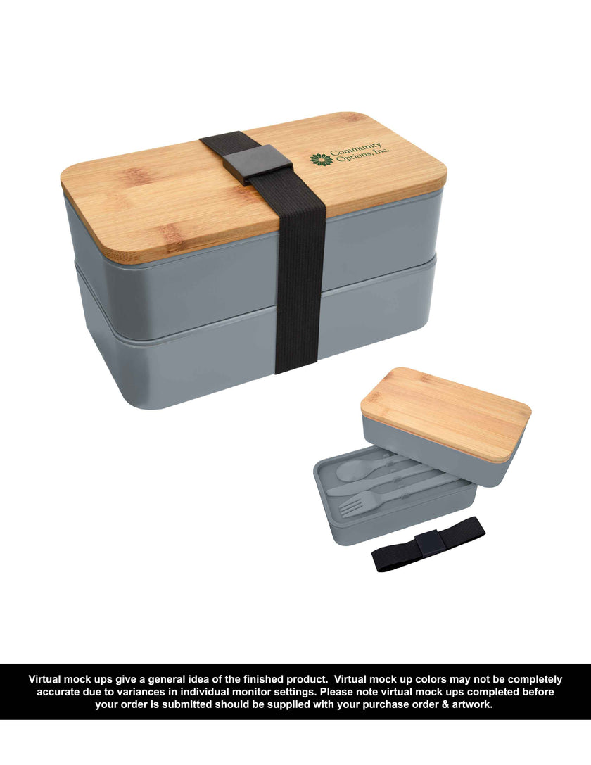 Stacking Bento Box With Community Options Logo