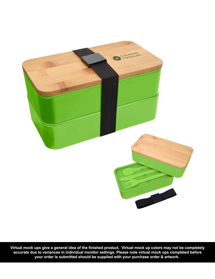 Stacking Bento Box With Community Options Logo
