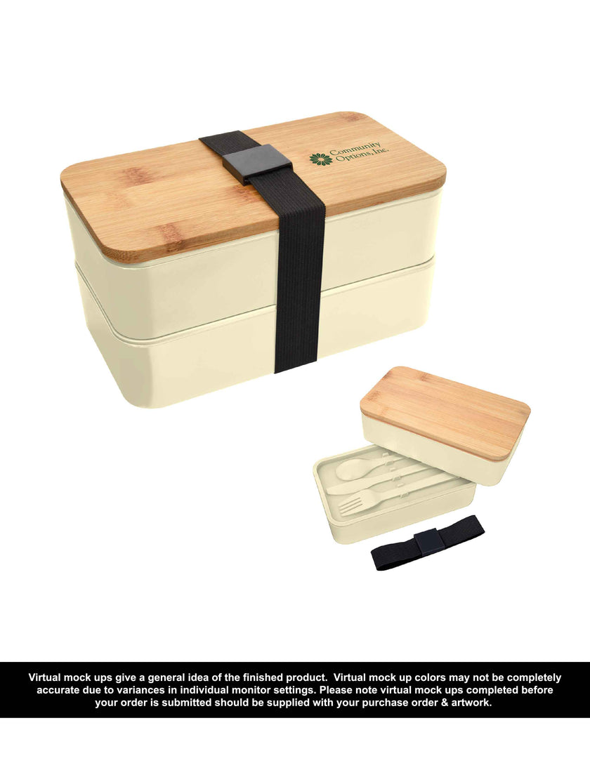 Stacking Bento Box With Community Options Logo