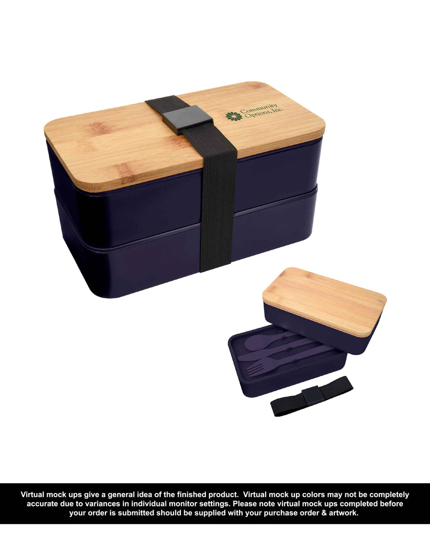 Stacking Bento Box With Community Options Logo