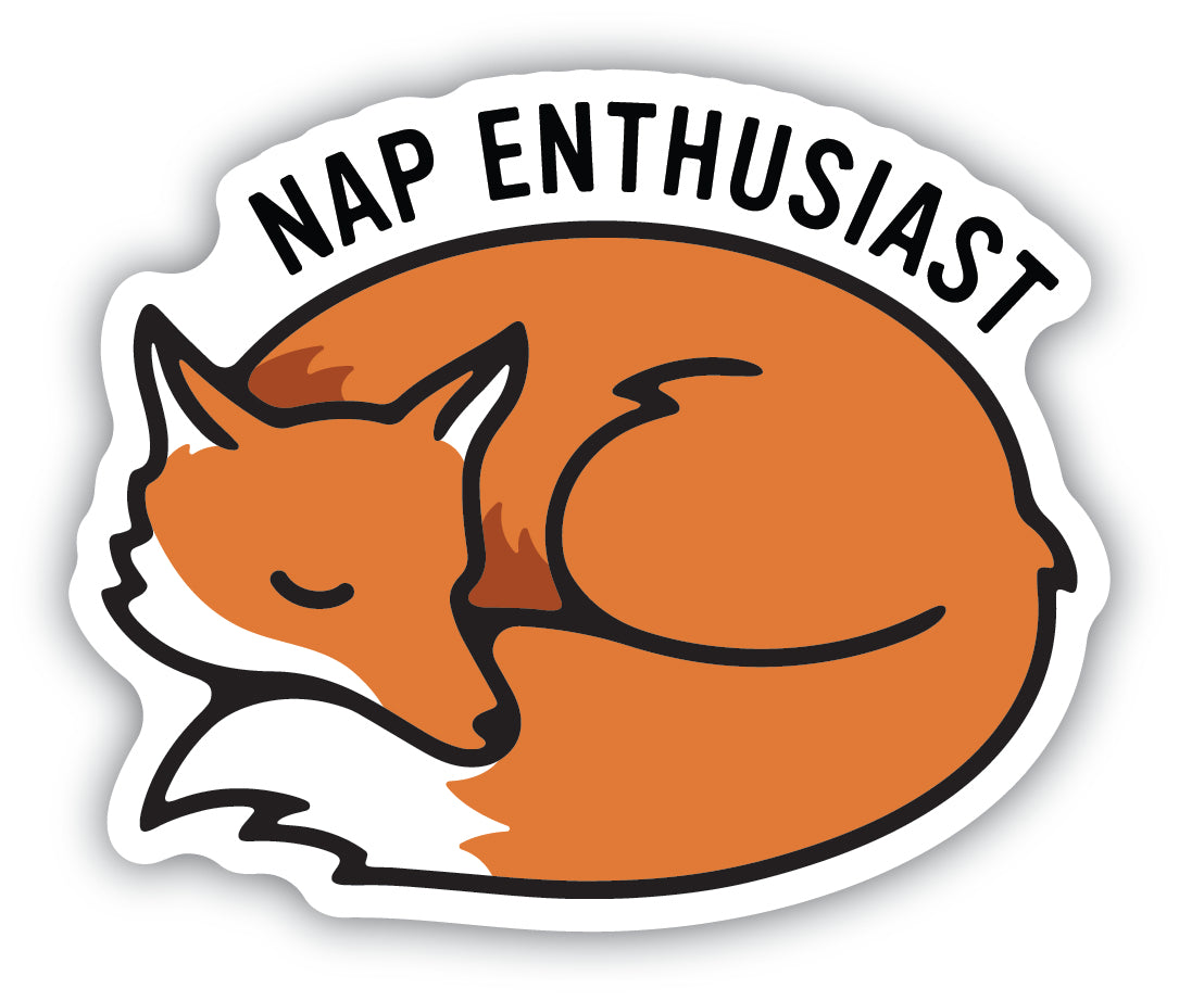 Fox Nap Enthusiast Sticker