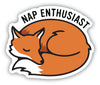Fox Nap Enthusiast Sticker