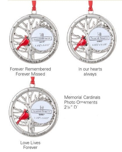 Memorial Cardinal Photo Ornament