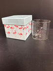 Stemless wine glass with Flamingo Figure